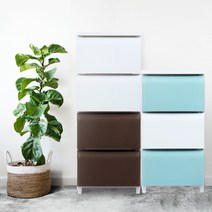 우림(주) 국산 DIY 조립식 서랍장 3단 4단(34형), 3단 서랍장-브라운