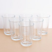 데코하우스 파사바체 토로스 도로 유리컵 6p 세트 200ml 250ml 260ml 유리잔 물컵 물잔 주스잔 커피잔 음료컵 주스컵 음료잔, 파사바체 도로 유리컵 6p 세트 200ml