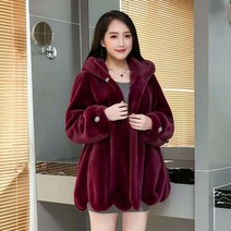 여성 밍크 모피 명품 아울렛 퍼 코트 자켓 후드 합성 재킷