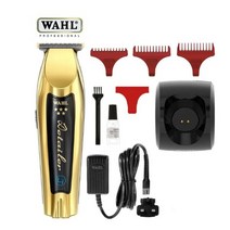Wahl 8171 전문 5 성 무선 디테일러 매직 클립 헤어 클리퍼 남성용 트리머 이발사 커팅 머신, 8171-골드_Au 플러그