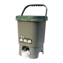 퇴비통 가정용 플라스틱 음쓰통 처리 비료 15L 잔반, 퇴비통 15L (컵 + 프레스 + 스푼)