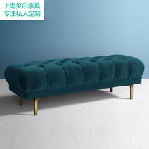 북유럽 벨벳 베드 벤치 침대 밑 스툴 의자 소파 거실 침실 엔틱 쇼파, M