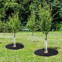 두꺼운 농업용부직포 잡초 제초 매트 뿌리 커버 덮개 텃밭가꾸기 6size, 2 Packs 82cm, 1개