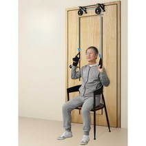 어깨 재활 셀프 운동 홈트 기구 강화 도르래 스트레칭, 도어장착이중도르래+장갑+모래주머니+네손가락공