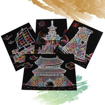 우리나라 문화유산 스크래치, 숭례문, 도안+종이액자