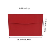 웨딩 인사말 카드 사용자 정의 로프 레이저 컷 대마 파티 장식, [05] 1pcs Red Envelope