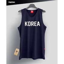 더림 코리아 농구 유니폼 민소매 져지 국대 기능성 바스켓볼 네이비