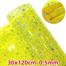 스트레치필름 공업용 랩 투명 젤리 인조 가죽 시트 반짝이 별 홀로그램 PVC 네온 비닐 필름 DIY 제작 eari, 02 284A-1