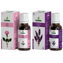 터키 라벤더오일 Destek 라벤더 오일 20ml 천연 아로마 100% 에센셜오일 원액+ 터키 장미오일 Destek 로즈오일 20ml