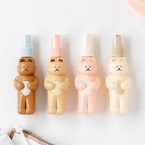 도낫도낫 베어 트래블 공병 세트 보틀 디스펜서 펌프 스프레이 곰 SD, 초코