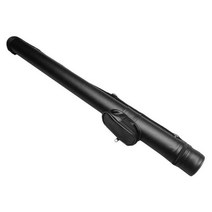 당구큐 가방 큐가방 큐케이스 하드 풀 큐 케이스 2 홀 인조 가죽 보관 당구 스틱 막대, 검은색