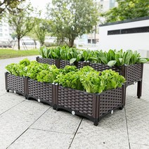 폴라도레 사각 플라스틱 대형 화분 베란다 텃밭 채소키우기, 6.(2단 x 3칸)120x40x38cm
