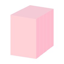 요랜드 점착메모지 직사각형 50 x 76mm, 5개, 핑크