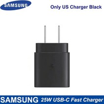 고속 충전기 무선 벽전원 어댑터 삼성 갤럭시 S22 S21 S20 참고 10 A90 A80 탭 S8 S7 A53 A73 A33 A13 Pd 5, 10 Black US Charger