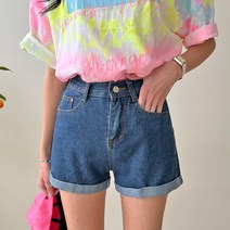 아론 롤업 3부 팬츠 반바지 숏팬츠 여름바지 청바지 데님