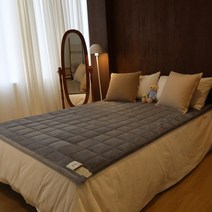 카보니 탄소매트 카본 전기 온열 어싱 매트 전자파없는 숯발열선 싱글, 극세사그레이