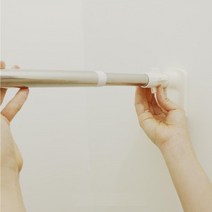 압축봉 안뚫어고리 못없이커튼봉 레일 블라인드 다이소, 110-200cm
