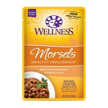 웰니스 캣 헬시 인덜전스 머셀 닭고기+연어 85g, 단품