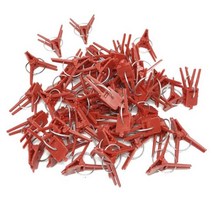 정원 원예 재배 식물 50 pcs 플라스틱 접목 클립 야채 꽃 과일 덩굴 성장 직립 오이 가지에 대한 미니 도구, Flat mouth, CN