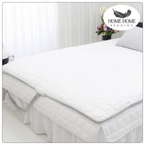 [홈홈베딩] 코지 온수 & 전기 & 카본 & 탄소 매트커버 S / SS / D / Q, 화이트