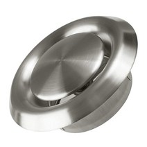 Hon Guan 원형 천장 디퓨저 15.2cm(6인치) 환풍구 커버 조절 가능한 통풍구 HVAC 시스템용 스테인리스 스틸 벽, 6 Inch