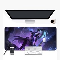 뉴타임즈 마우스 장패드 리그오브레전드 롤 LOL, 영혼의꽃 베인 + 900x400mm + 2mm