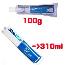 신에츠 RTV 고무실리콘 KE-45 백색 투명 100g 310ml 실리콘 실란트, 1
