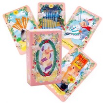핑크토끼 타로 카를로 Chubby Bunny Tarot 초보자 유니버셜 귀여운 카드, 핑크토끼 카를로 카드