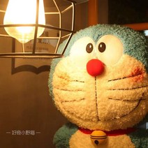 도라에몽 피겨 로봇 고양이 뽀글이 생일 선물 인형, 35cm