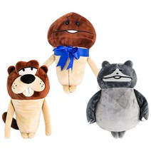 기프트앤돌 정품 나메코 리본 다람쥐 회색 곰 봉제인형 3종 25cm, 리본 나메코, 상세페이지 참조3
