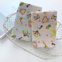 저렴한 대폭 워싱 린넨천 린넨원단 39종, 18-1.린넨 11수 동물친구들 핑크