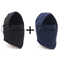 1+1 오토바이 방한 마스크, 블랙+네이비