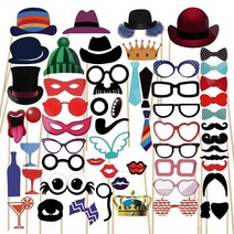 10-58pcs 재미 웨딩 장식 사진 부스 소품 DIY 콧수염 입술 안경 마스크 Photobooth 액세서리 결혼식 파티 용품, 멀티