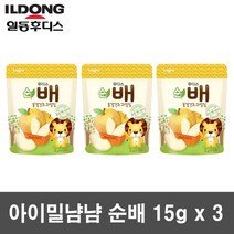 일동후디스 아기과자, 1개, 아기밀냠냠 순배 15g x 3개