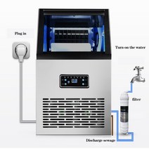 가정용 미니 빙수기 230W 상업용 제빙기 110v/220v 우유 차 커피 숍 자동 60KG, [01] SK-30F220V50HZ, [01] CN