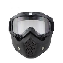 헬퍼솔 바이크 오토바이 헬멧 고글 빈티지 상어 Motocross 안경 레트로 Windproof 오픈 페이스 마스크, [10] Style2 black Clear