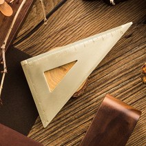 [바보사랑] 황동 삼각자 골드 스틸 눈금자 10cm, 상세 설명 참조
