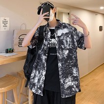 꽃무늬 남방 남성 남자 하와이안티셔츠 세트 남자 하와이안셔츠 조폭셔츠 하와이셔츠 빅사이즈 빈티지 꽃무늬반팔셔츠