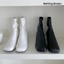 [로즈블로썸] [멜팅브라운] 여성 캐주얼 스판 앵클 부츠 하이힐 3color (736592