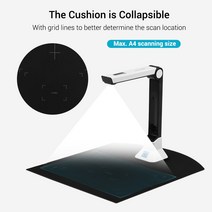 북스캔 BK50 Portable 10 Mega-pixel High Definition Book Scanner Capture Size A4 Document Camera for, 한개옵션0