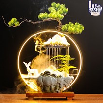 인테리어 실내 인공 폭포 미니 가습기 천연 가정용 분수대 소형 행운의, 옵션9