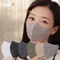 크린조이 와이드핏 대형 중형 KF94 새부리형 마스크 5매(5매입 1팩) 베이지 연그레이 카키 진그레이 블랙 화이트, 베이지(러블리스킨M) x 1팩