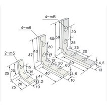 이너 브라켓(표준형)/프로파일 부품/프로파일 부속/ 프로파일/ 알미늄/ 대영, 30용