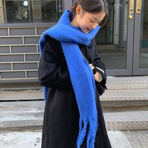 디아더컬러 남여공용 겨울 목도리 롱 머플러