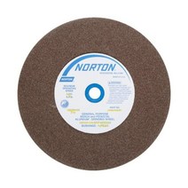 Norton 그라인딩 휠 Gemini 벤치 및 받침대 산화 알루미늄 벤치 그라인더 휠 파인 그릿 6인치 그라인더 휠 1개 팩, 10인치, 1인치, 1-1/4인치 + 둥근 구멍+36/46+2485RPM+