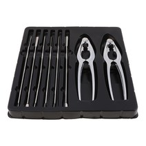 8pcs/세트 조개류 랍스터 게 크래커 포크 해산물 도구 호두 까기 인형 플라이어