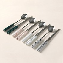 cocooning 신혼부부 엔틱 빈티지 커트터리 스텐 수저세트, 제이든마블