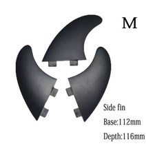2개/대 FCS-3-Fin 고정 S M 대형 오래된 서핑 보드 지느러미 세트 트라이 핀 액세서리 탄소 섬유, 08 Black
