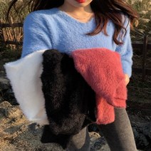 보세의류 보세의류 뽀송뽀송 브이넥 니트 (4313441)