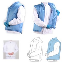 냉동 냉장 추운 작업장 방한패딩 위생복조끼 저온창고 HACCP 조리복, 2XL, 화이트